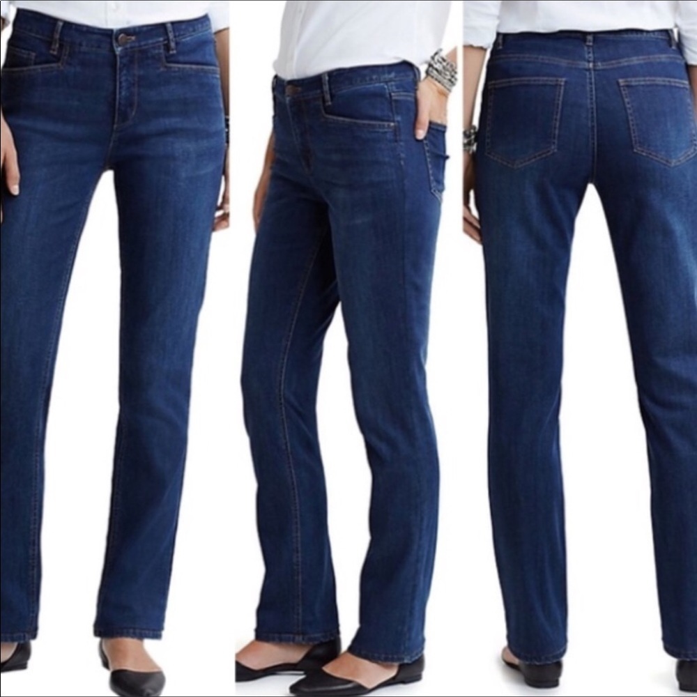 🔥 J Jill denim straight leg jeans smooth fit sz16P